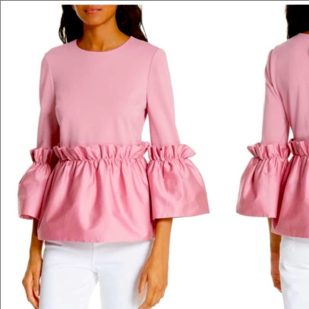 Ted Baker Ruffle Top - Dusky Rose Sz. 0